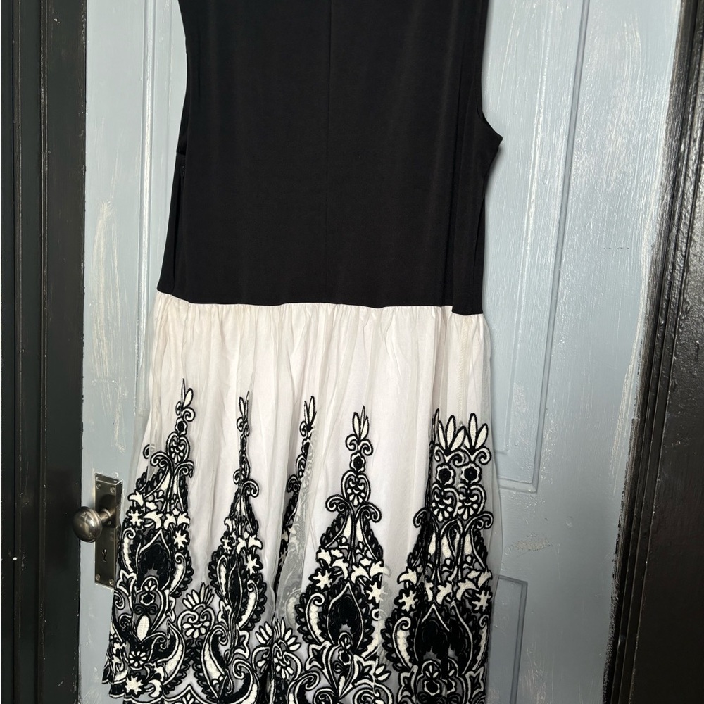 Elegant Black and White Dress